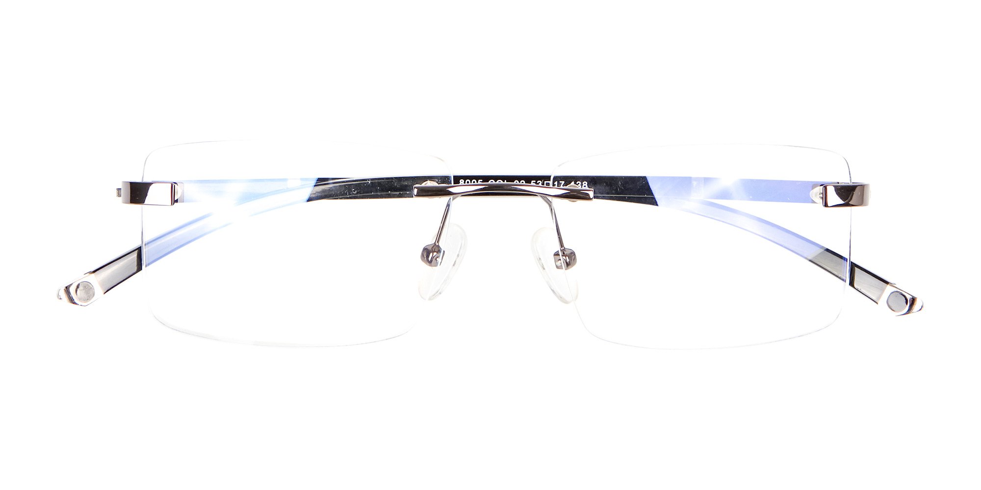 Gunmetal Rimless Glasses For Formal Style-6