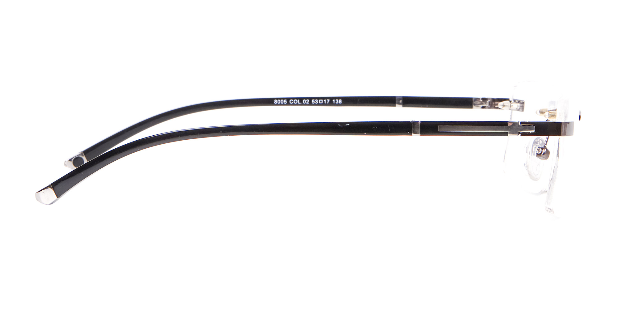 Gunmetal Rimless Glasses For Formal Style-4