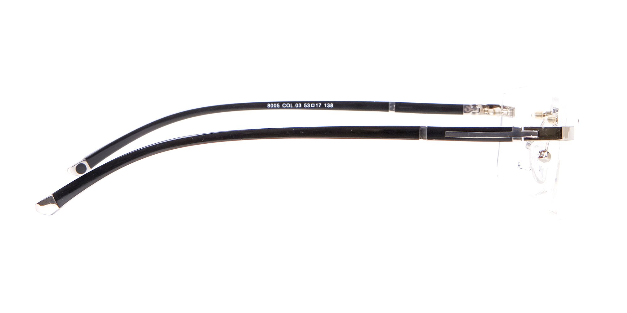 Silver Rectangular Rimless Glasses, Online UK-4