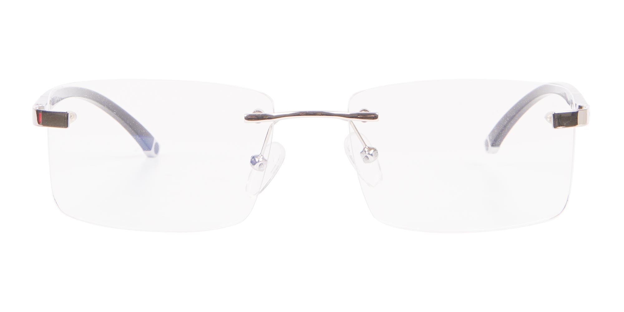 Silver Rectangular Rimless Glasses, Online UK-1