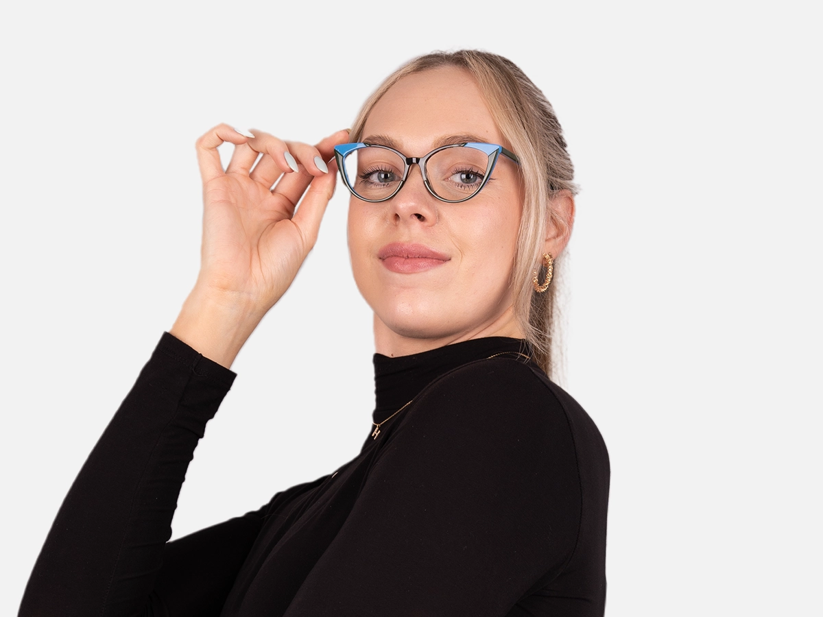 Green Cat Eye Glasses-54