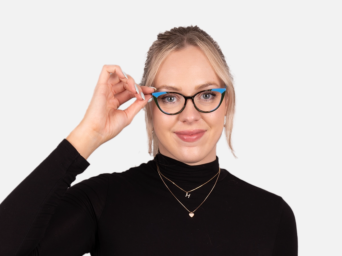 Green Cat Eye Glasses-51