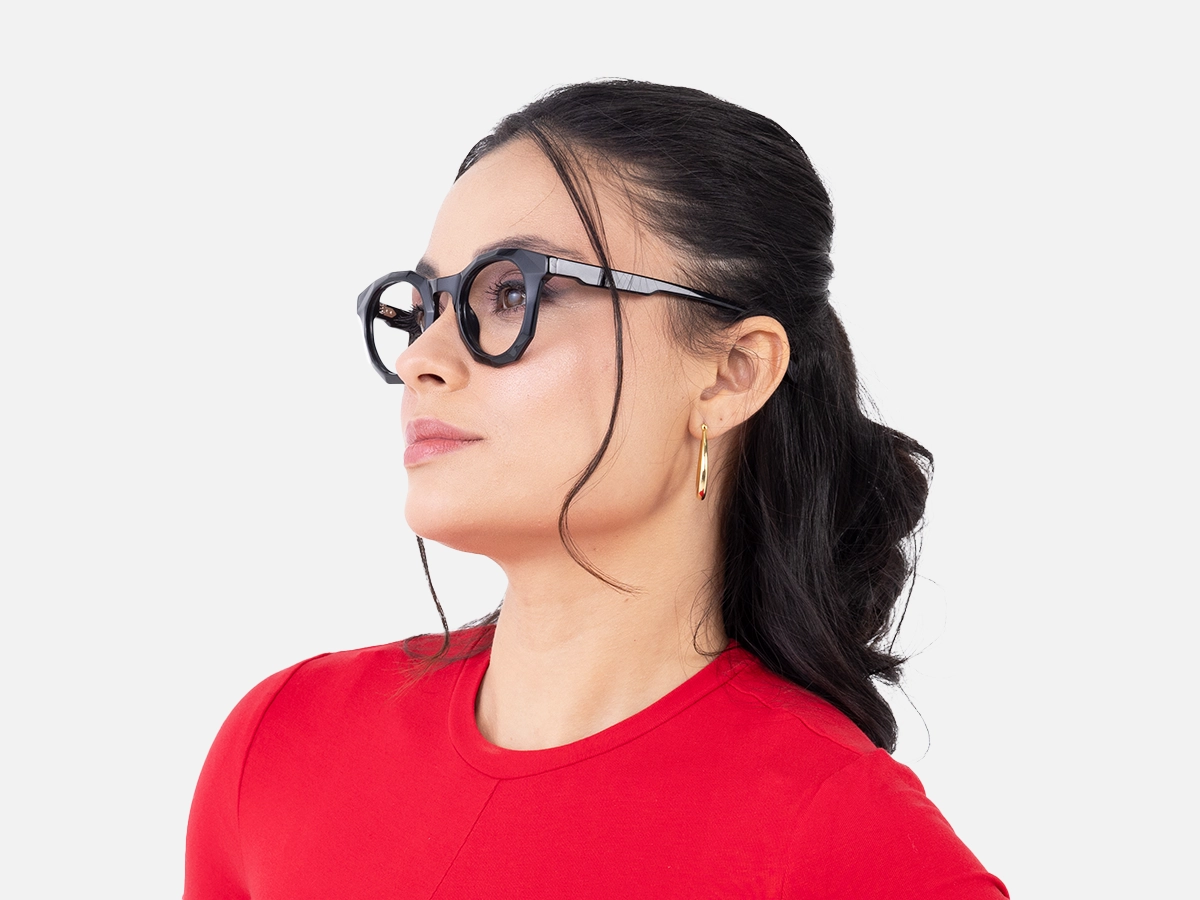 Black Keyhole Glasses 53