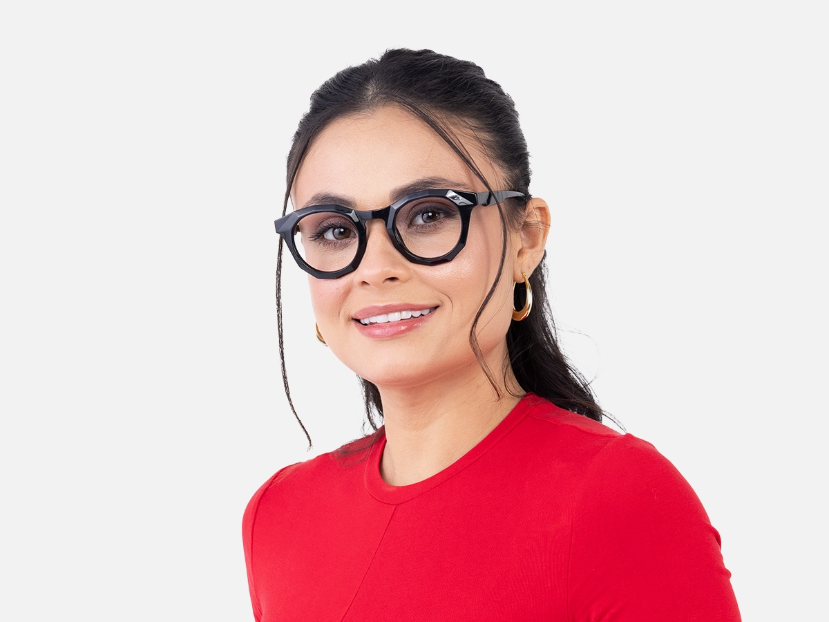 Black Keyhole Glasses 52