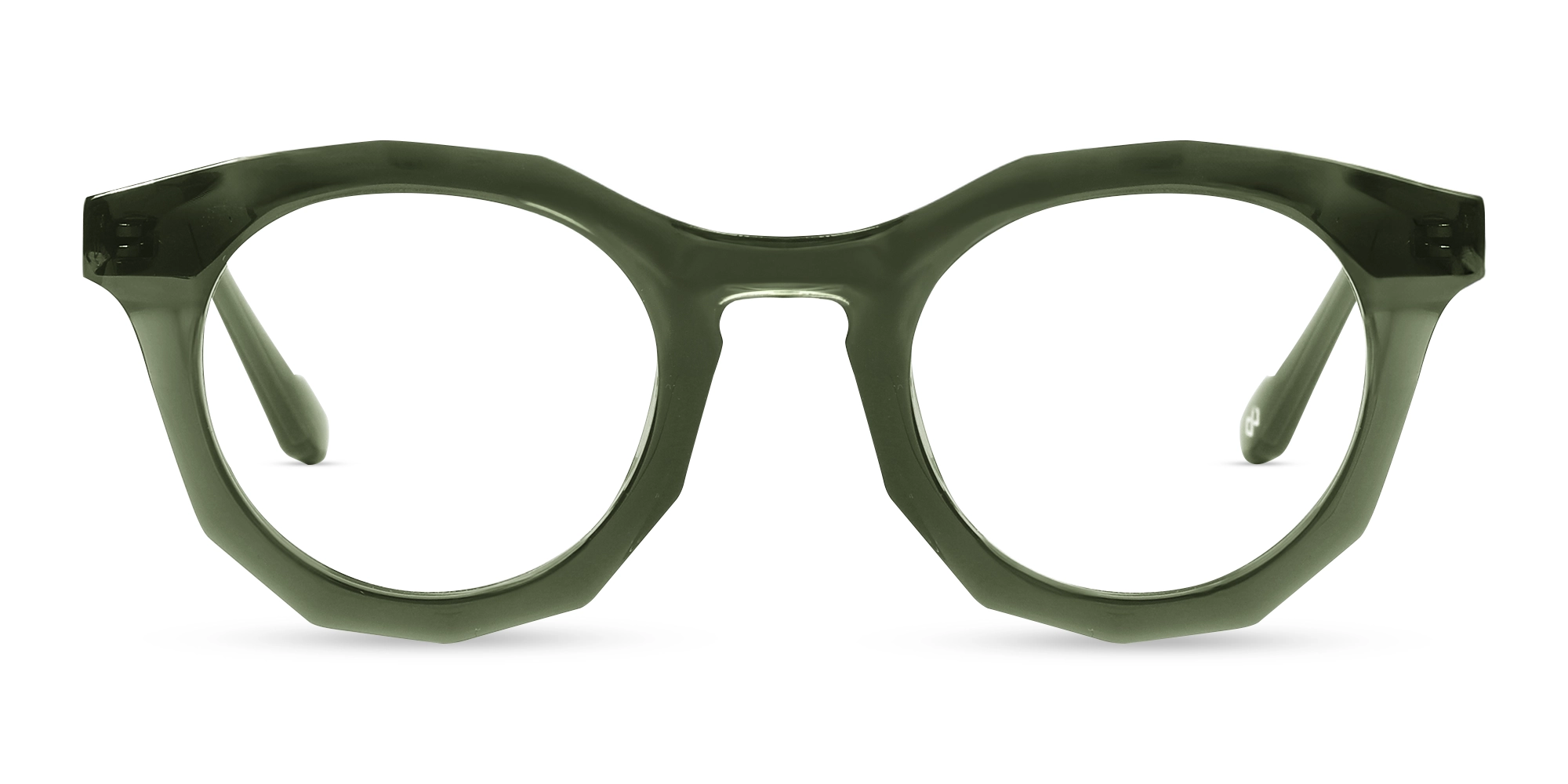 Dark Green Eyeglasses 1