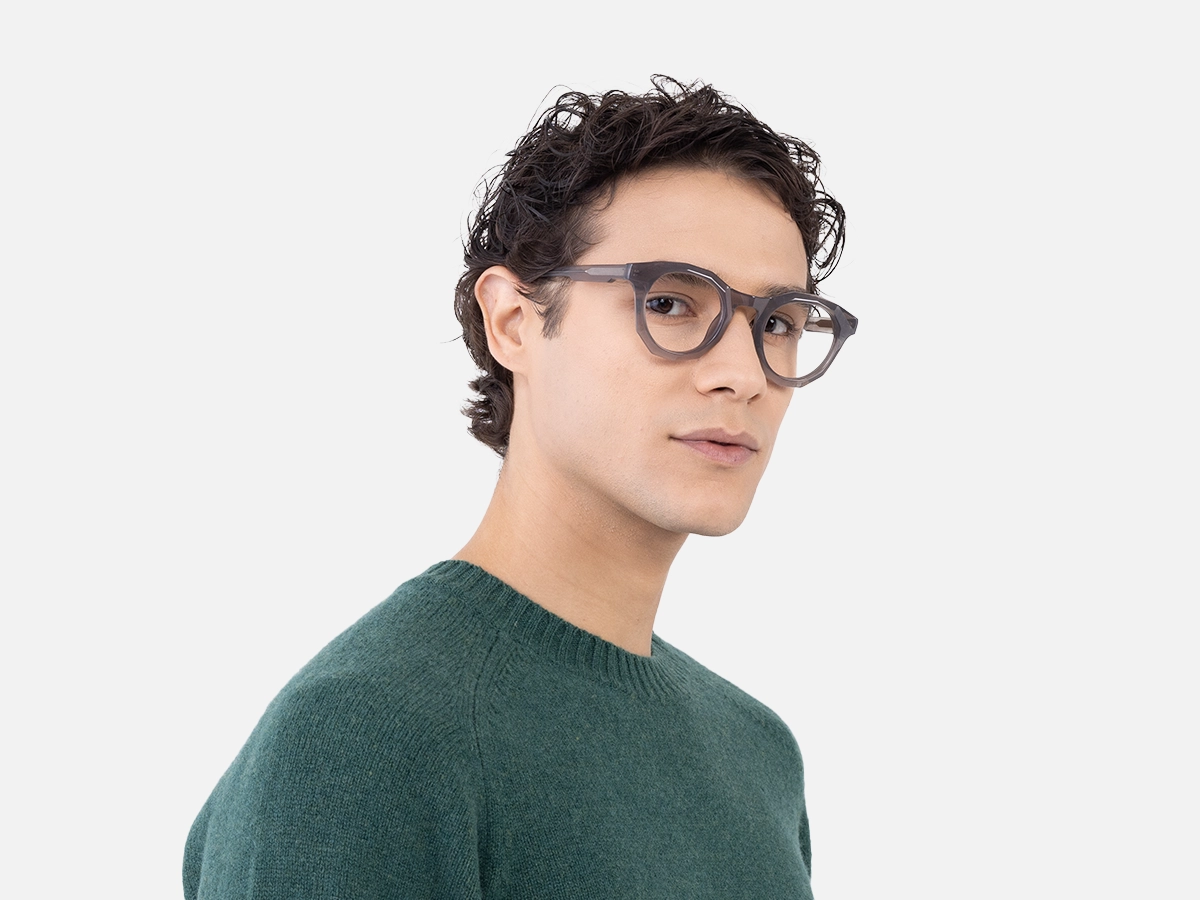 Grey Geometric Shape Eyeglasses 43