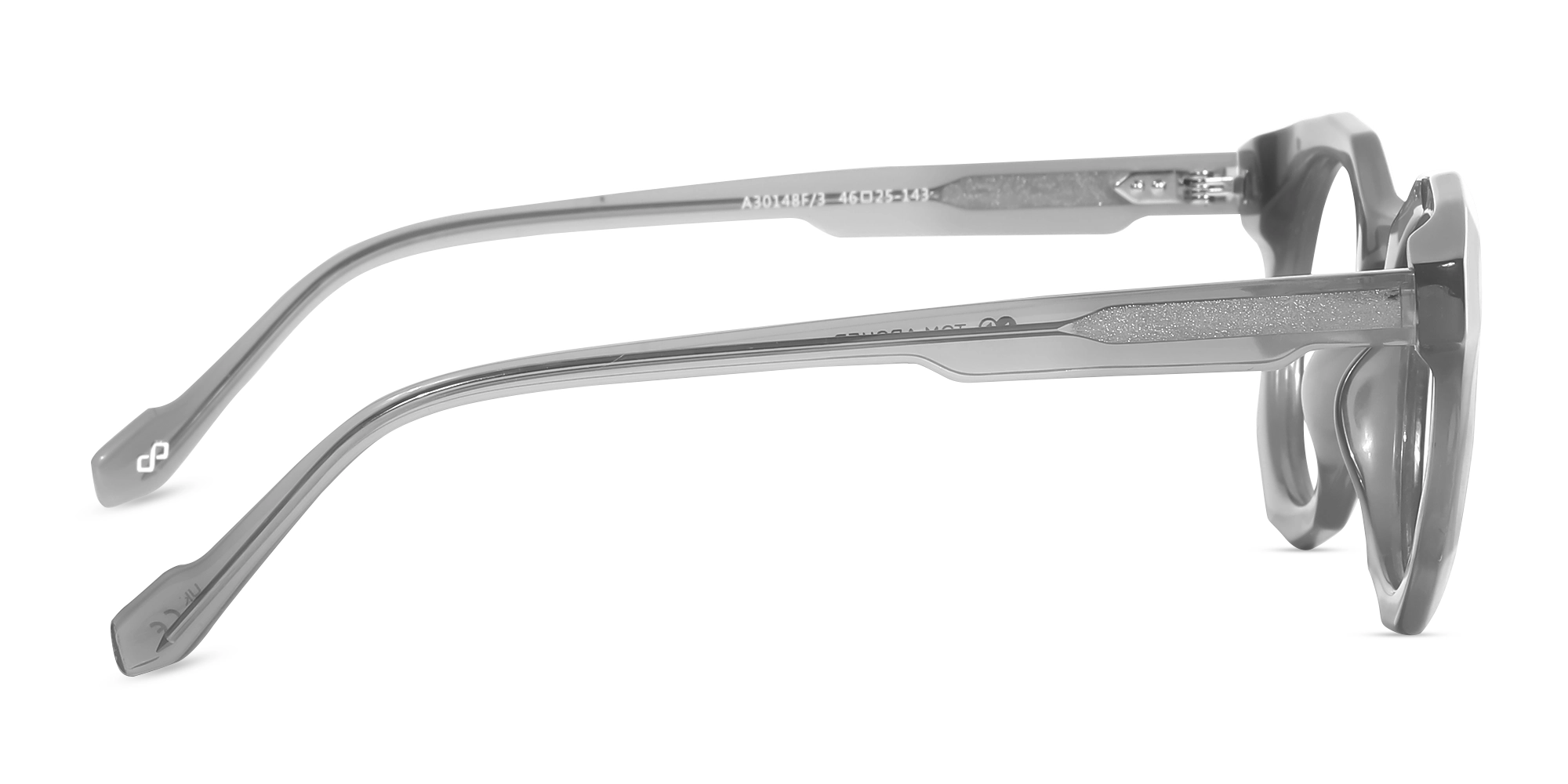 Grey Geometric Shape Eyeglasses 4