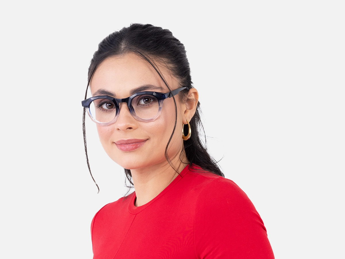 Clear Blue Glasses 52