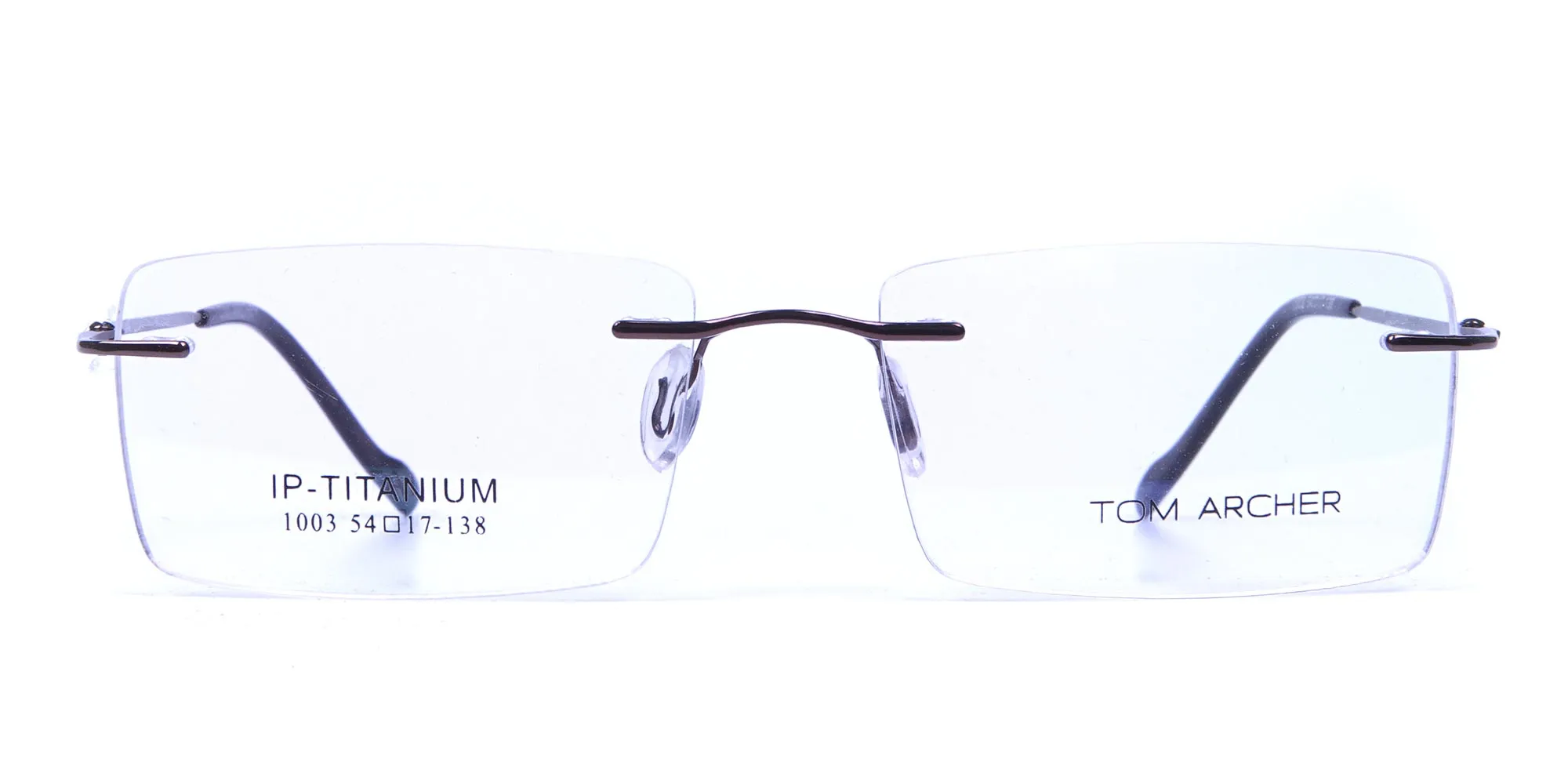 T1003R/BR - Brown Glasses in Rimless and Metal
