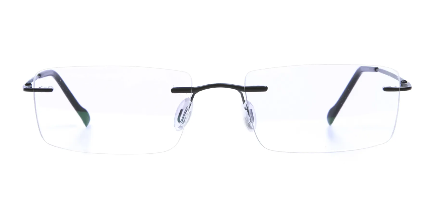 T1005R/BL - Black Rimless Glasses in Titanium