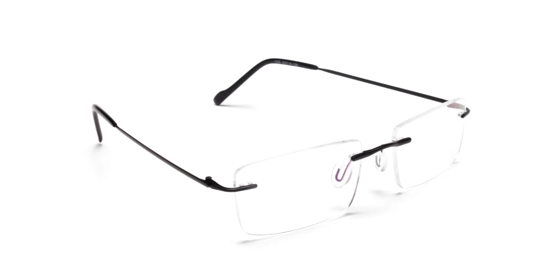 Rimless Glasses in Black for Men & Women - 2