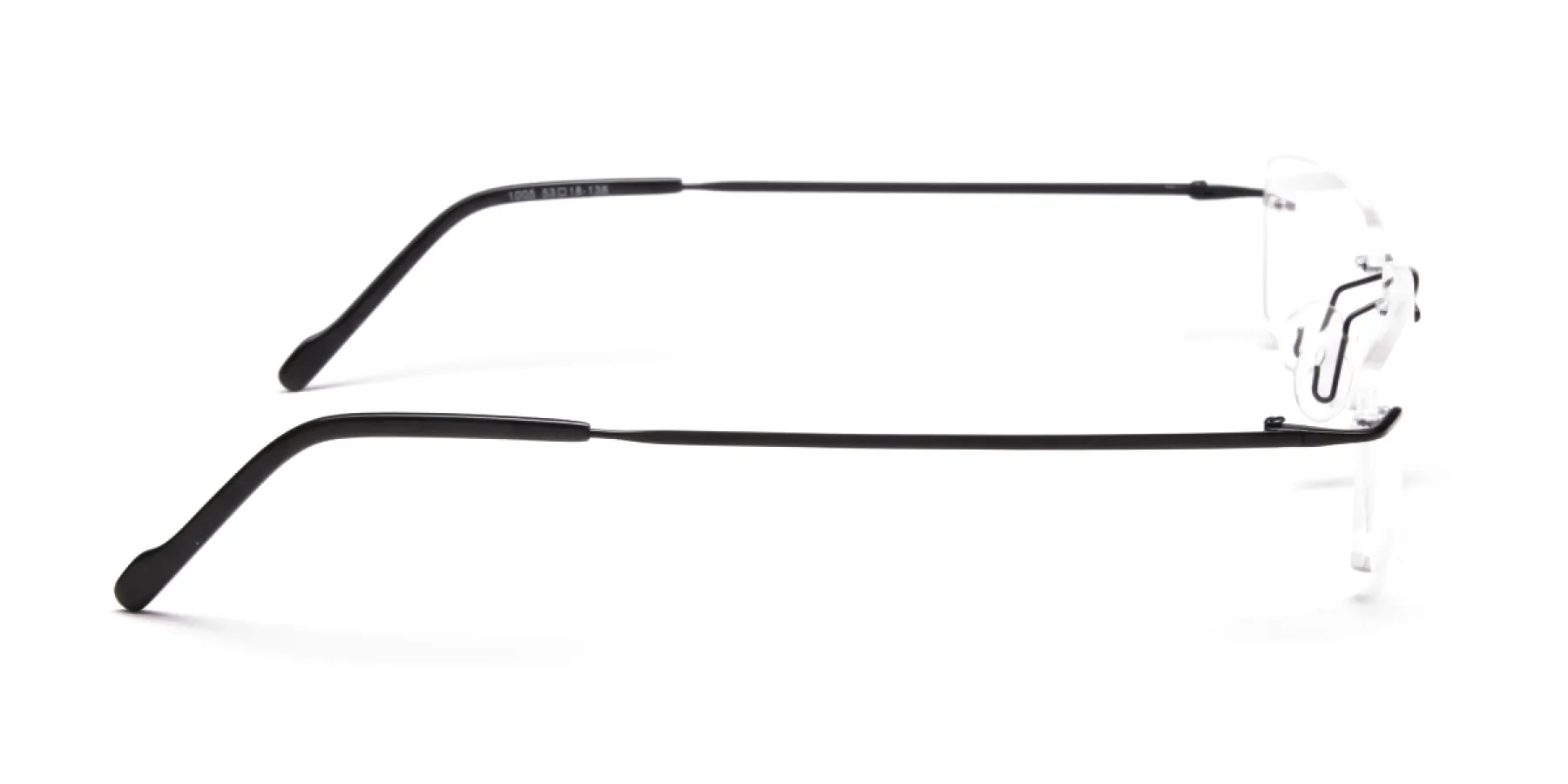 Rimless Glasses in Black for Men & Women - 2