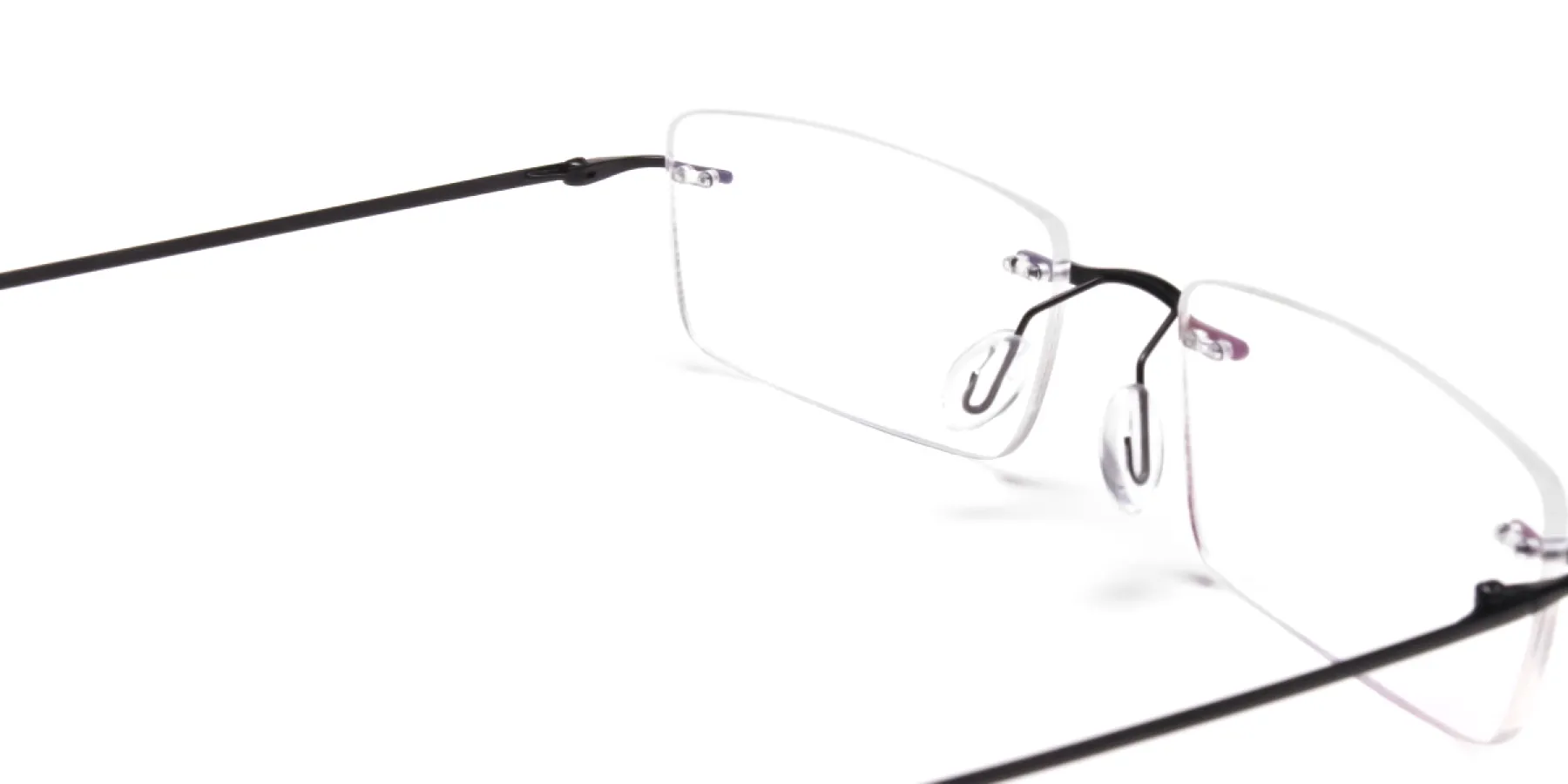 Rimless Glasses in Black for Men & Women - 2