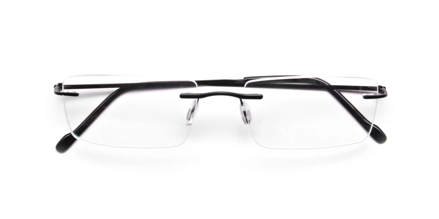 Rimless Glasses in Black for Men & Women - 2