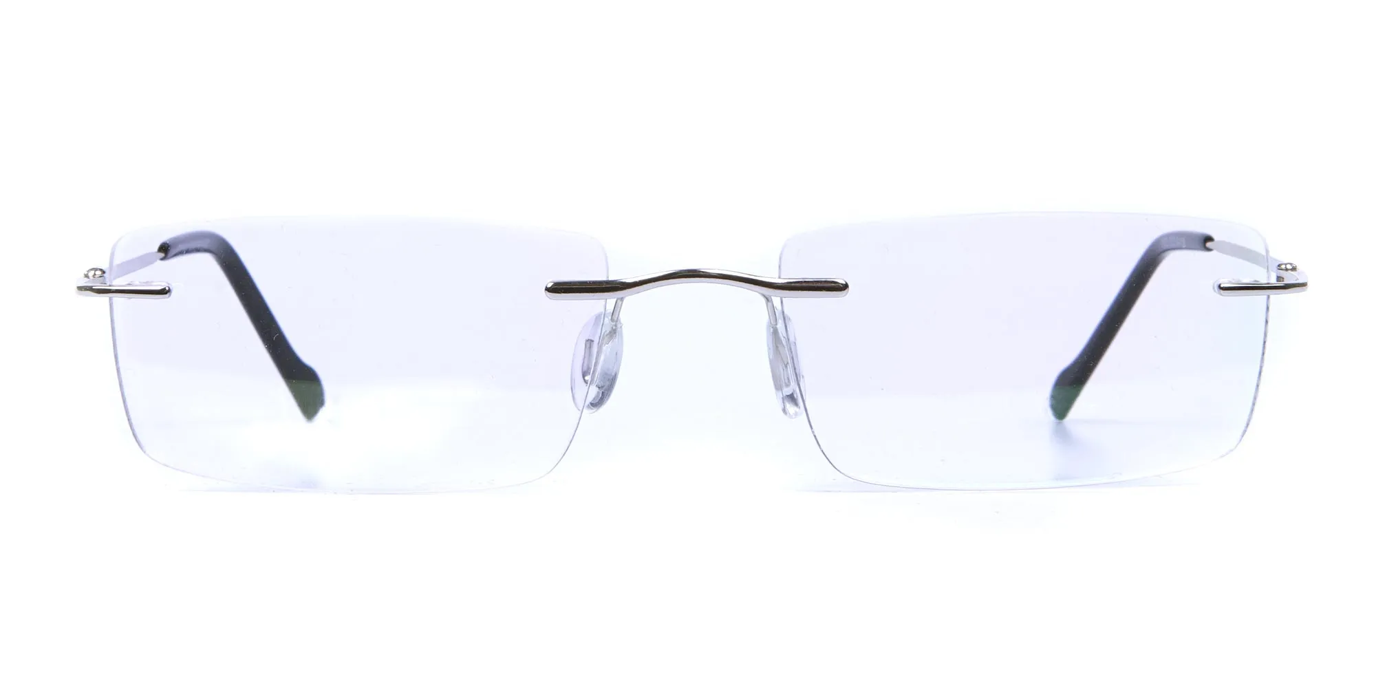 T1005R/S - Silver Rimless Glasses in Titanium Frame