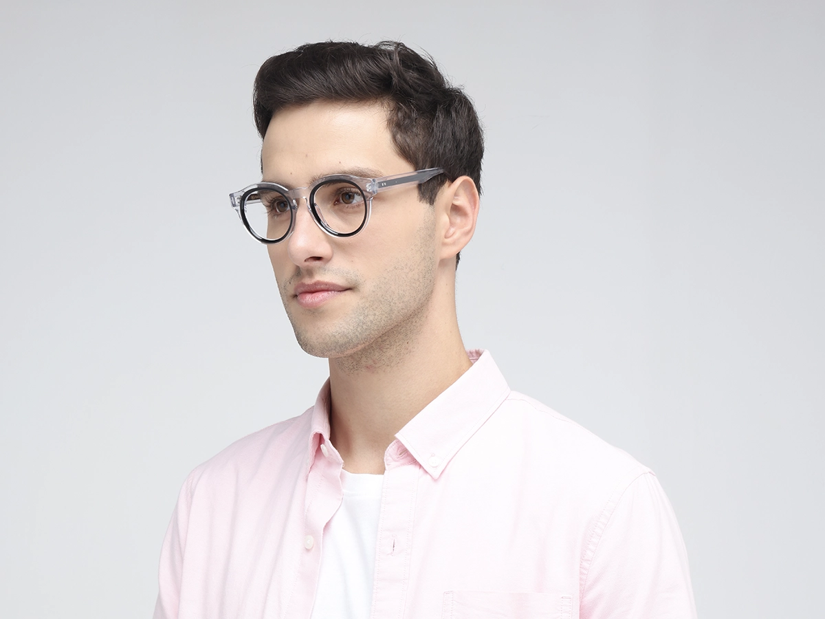 Black Oval Unisex Glasses 43