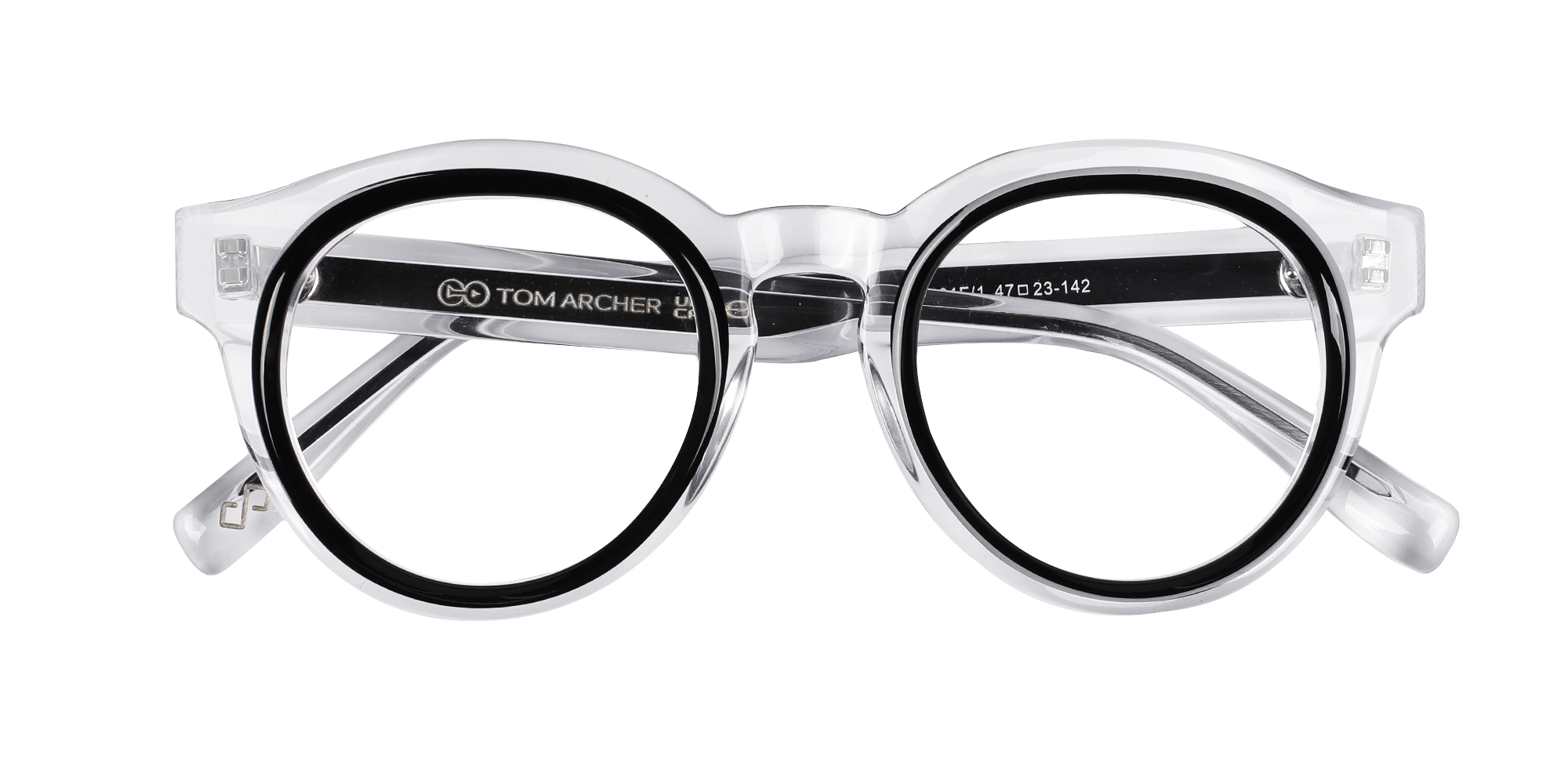 Black Oval Unisex Glasses 5