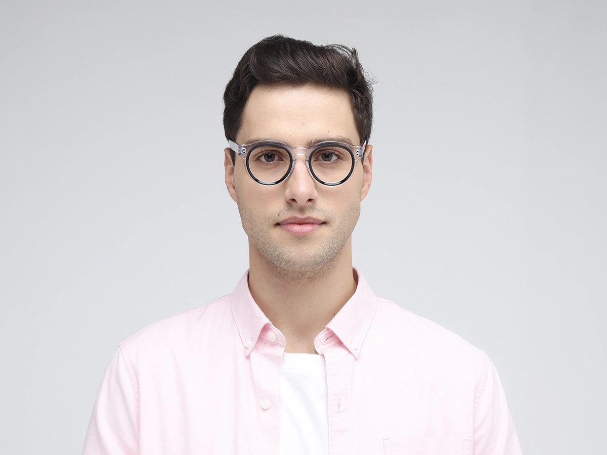 Black Oval Unisex Glasses 41
