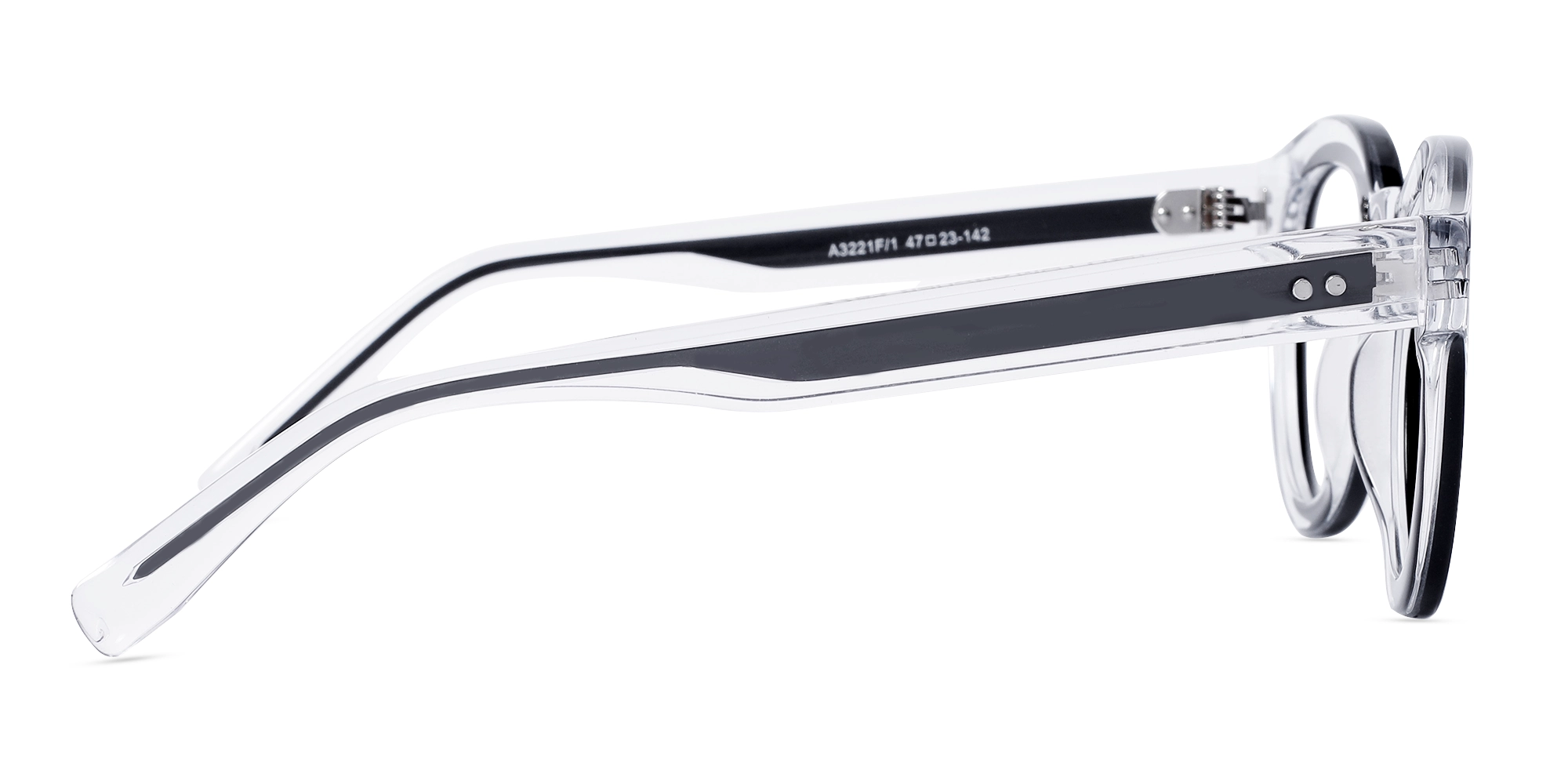 Black Oval Unisex Glasses 3