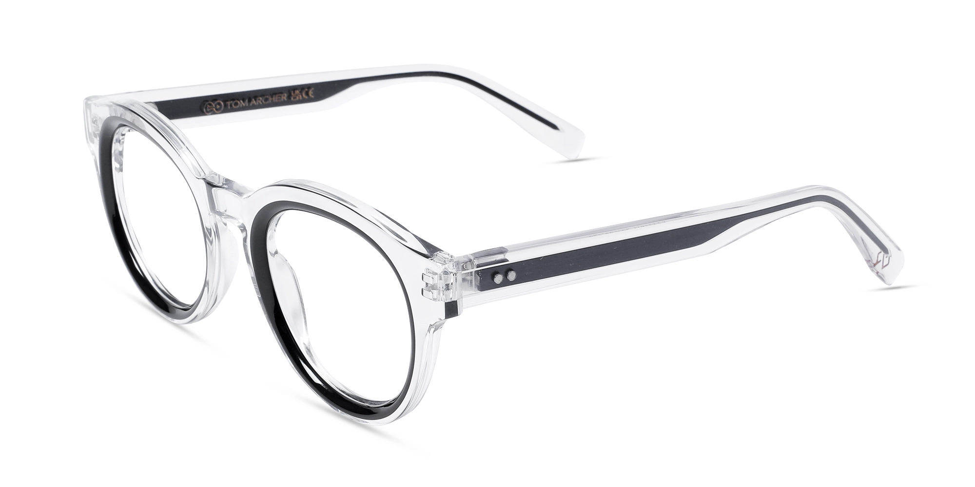 Black Oval Unisex Glasses 2