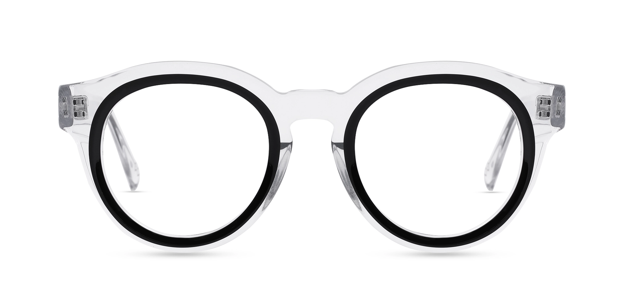 Black Oval Unisex Glasses 1