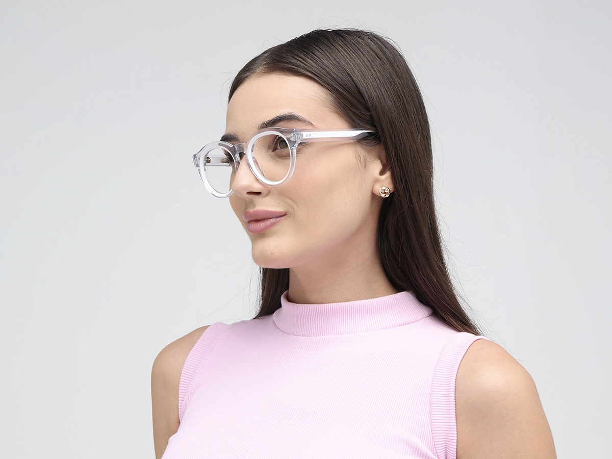 Clear Oval Glasses 52