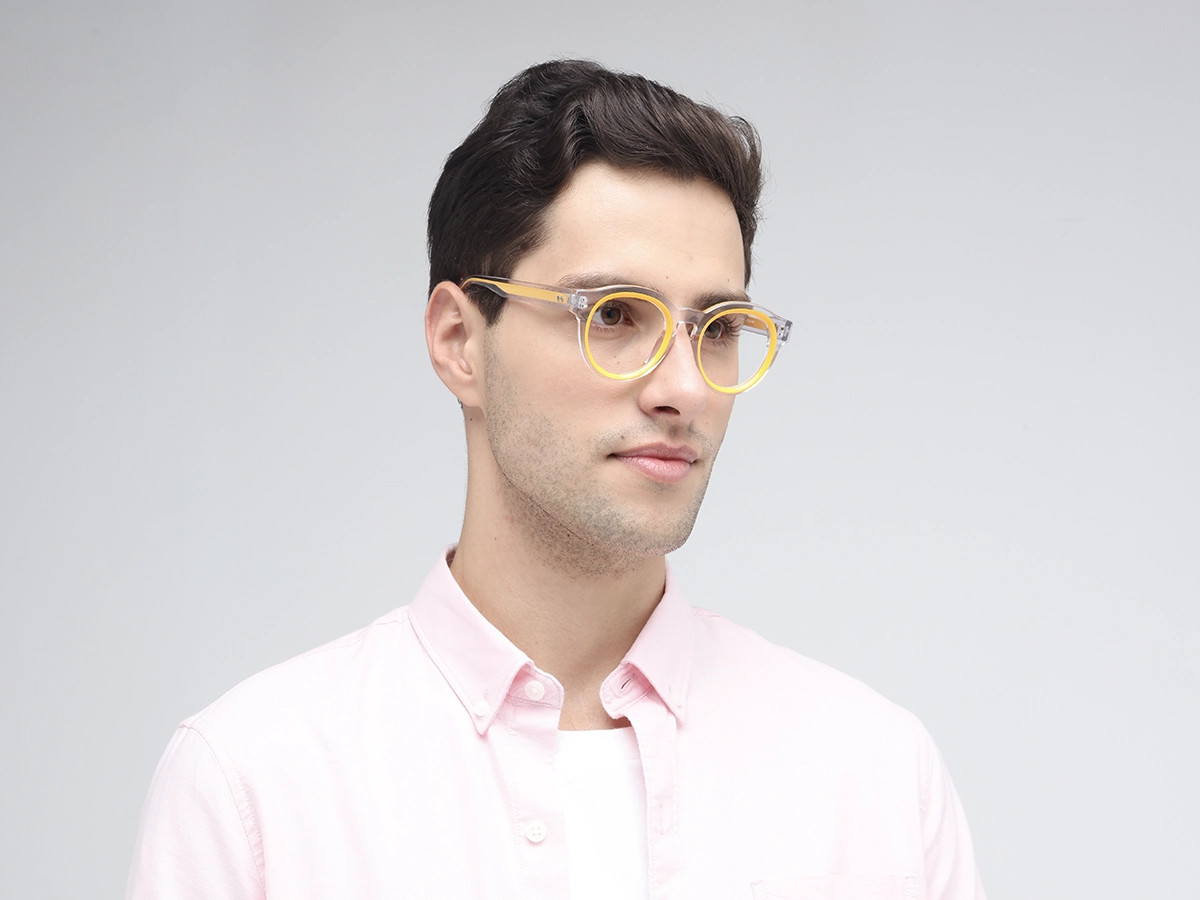 Yellow Oval Glasses 43
