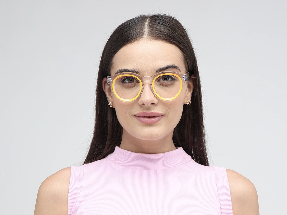 Yellow Oval Glasses 51