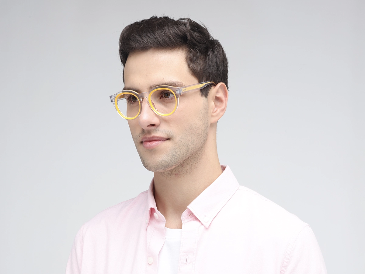Yellow Oval Glasses 42
