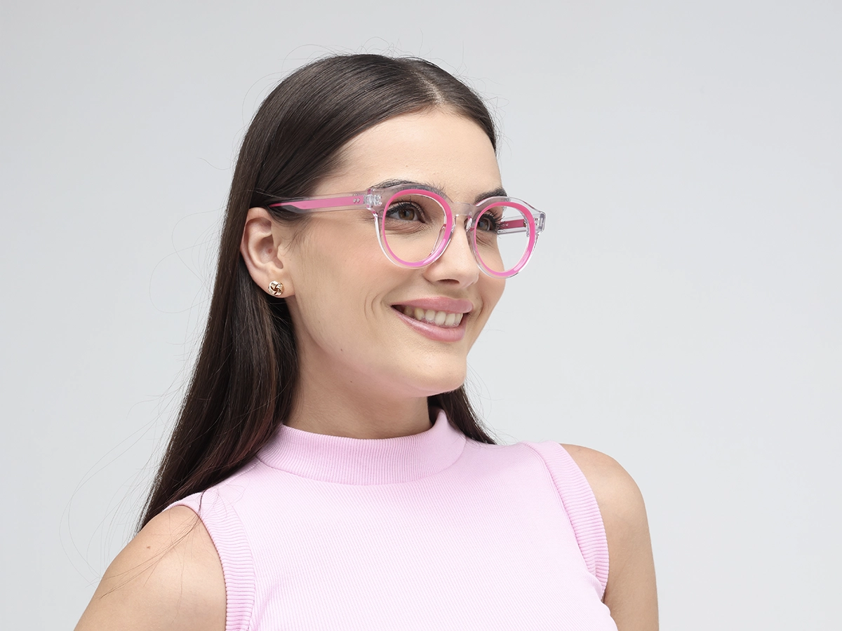 Pink Oval Glasses 53