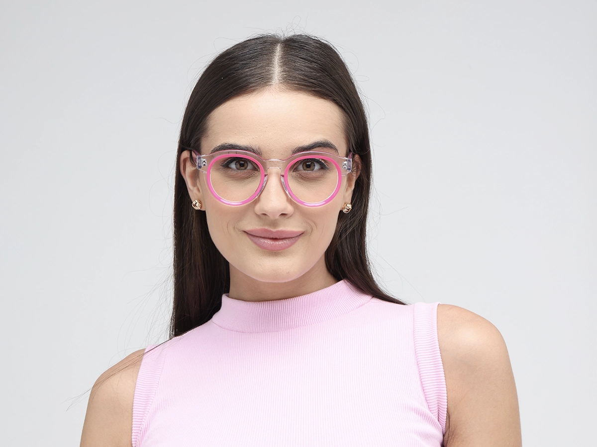 Pink Oval Glasses 51