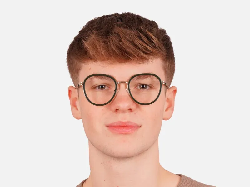 Green Round Glasses-2