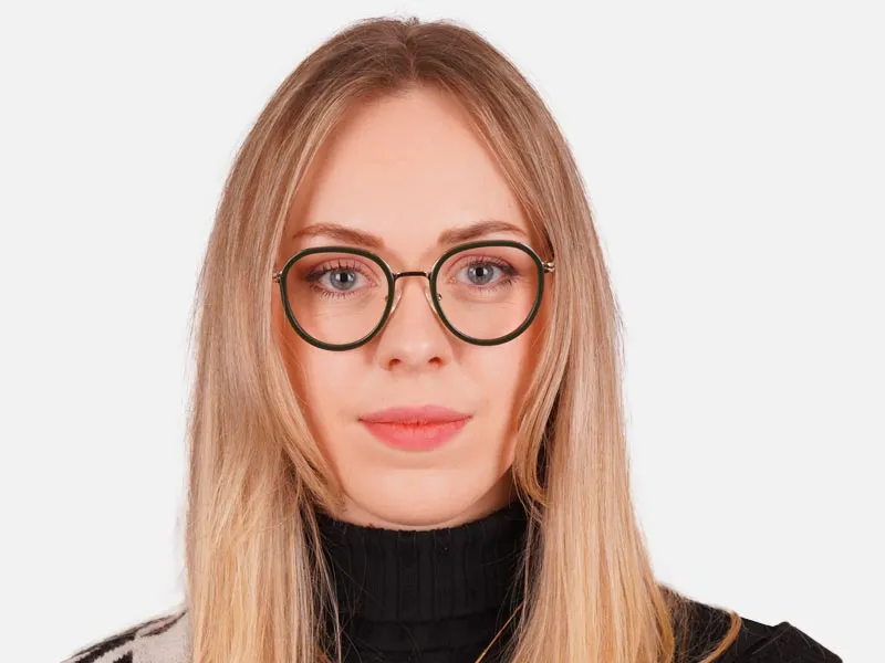 Green Round Glasses-2