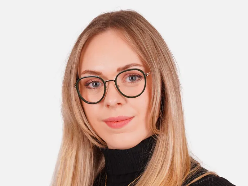 Green Round Glasses-2