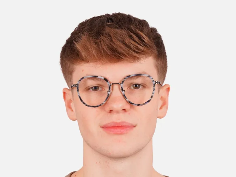 Tortoiseshell Round Glasses-2