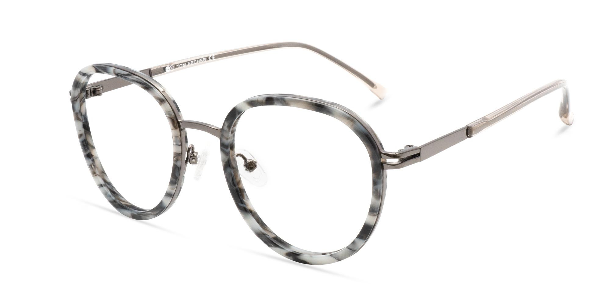 Tortoiseshell Round Glasses-3