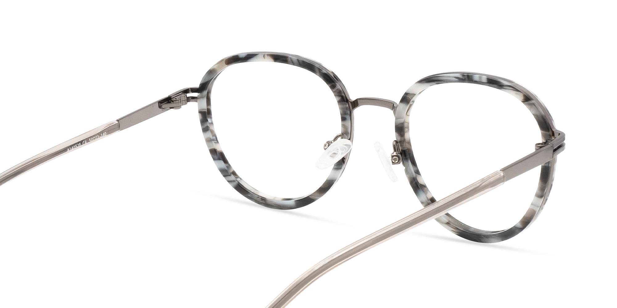 Tortoiseshell Round Glasses-5