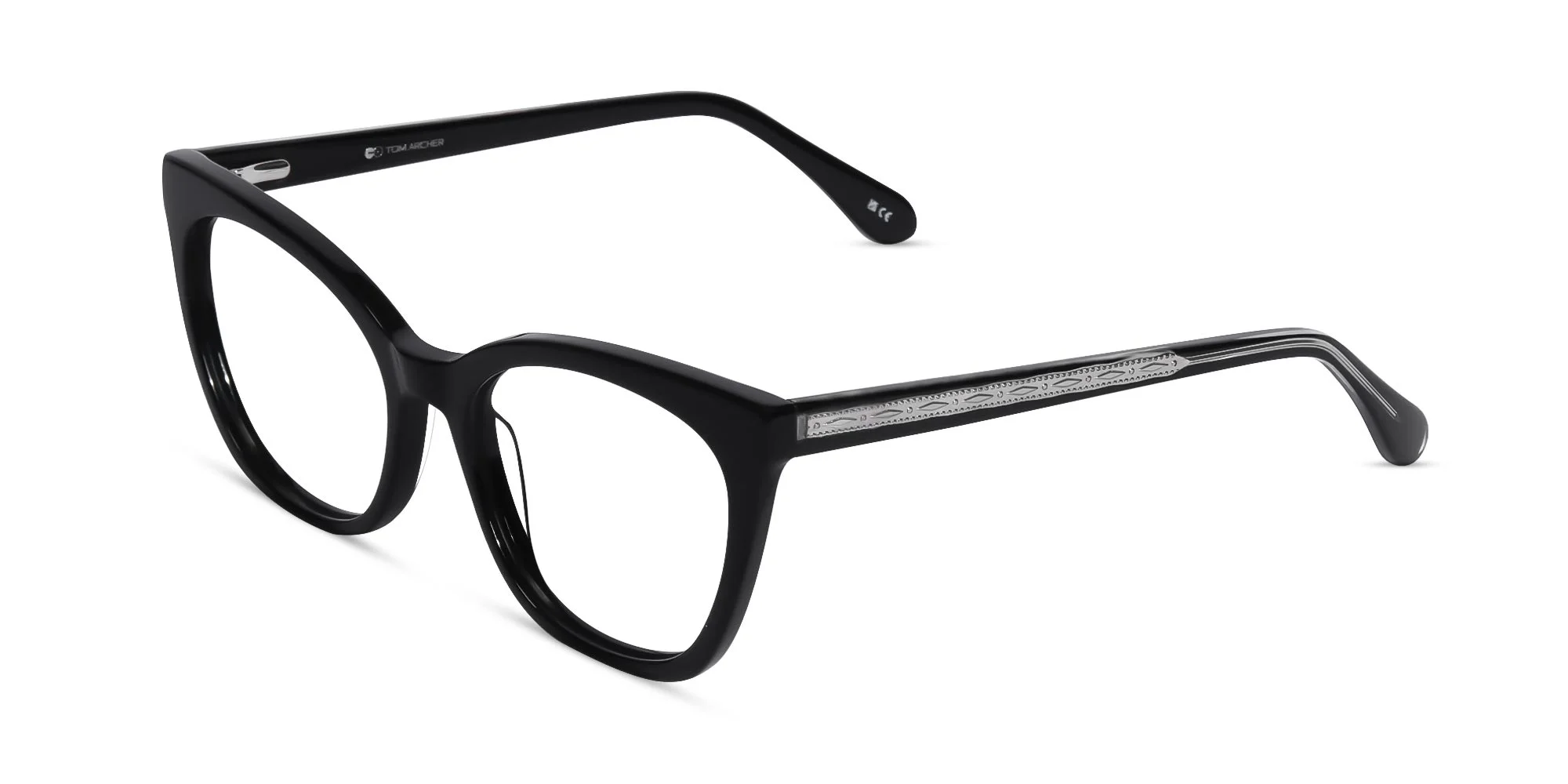 Black Cateye Full Rim Eyeglasses-3