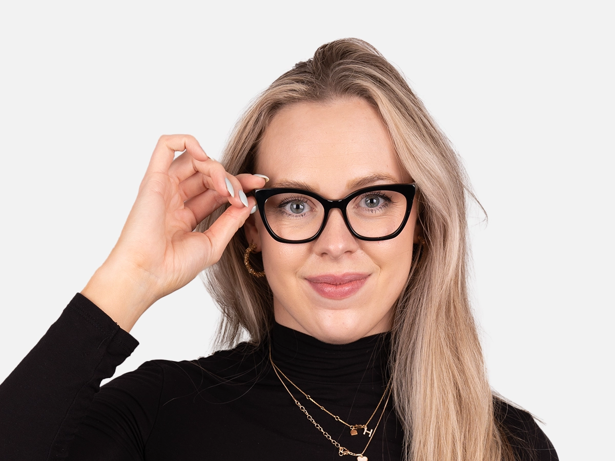 Black Cateye Full Rim Eyeglasses-52