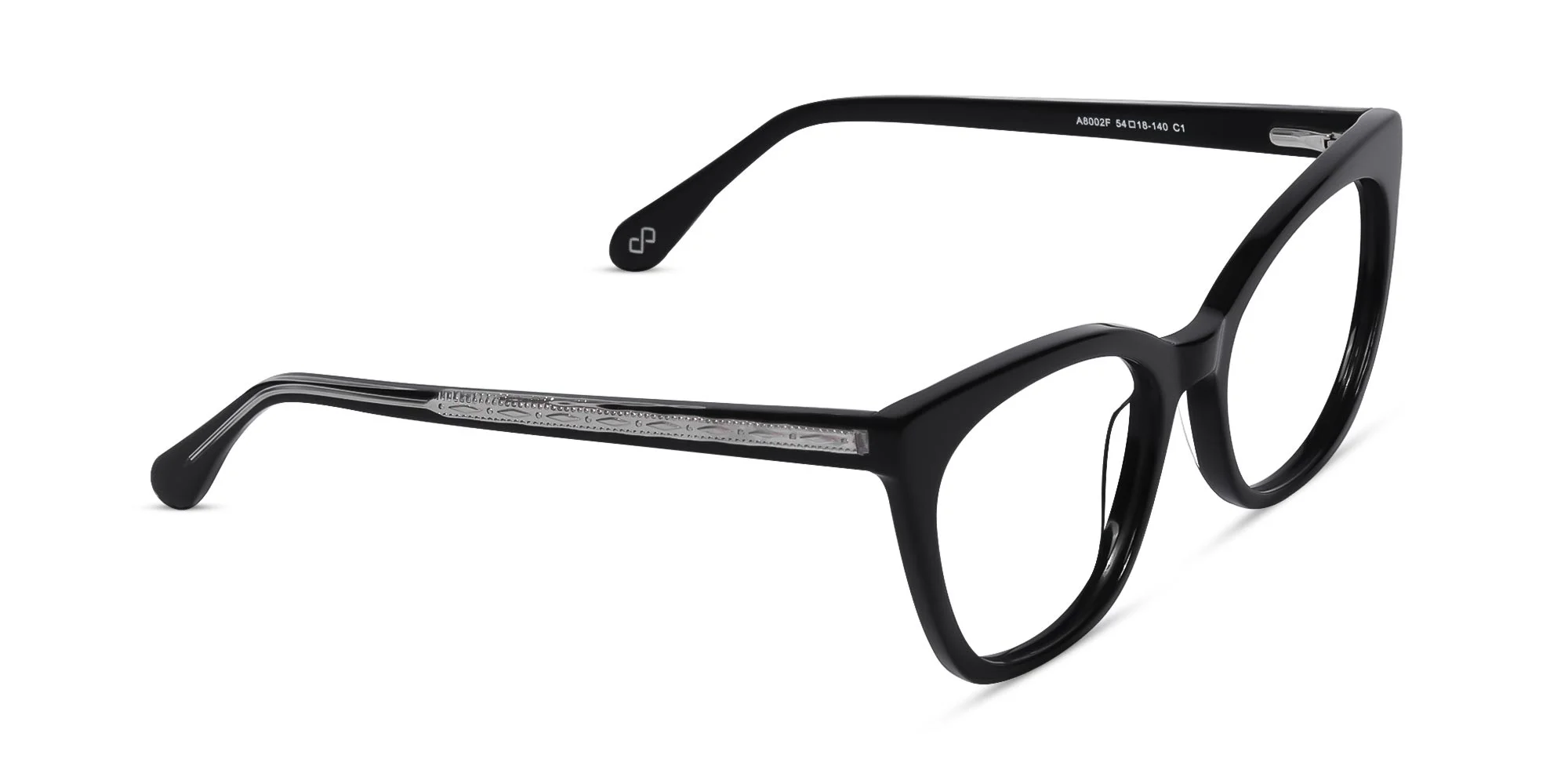 Black Cateye Full Rim Eyeglasses-2