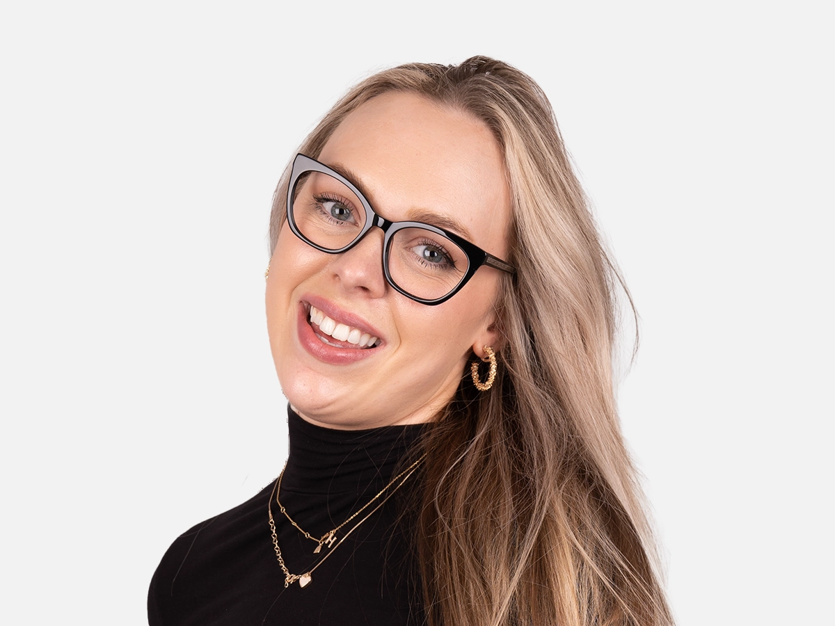 Black Cateye Full Rim Eyeglasses-54