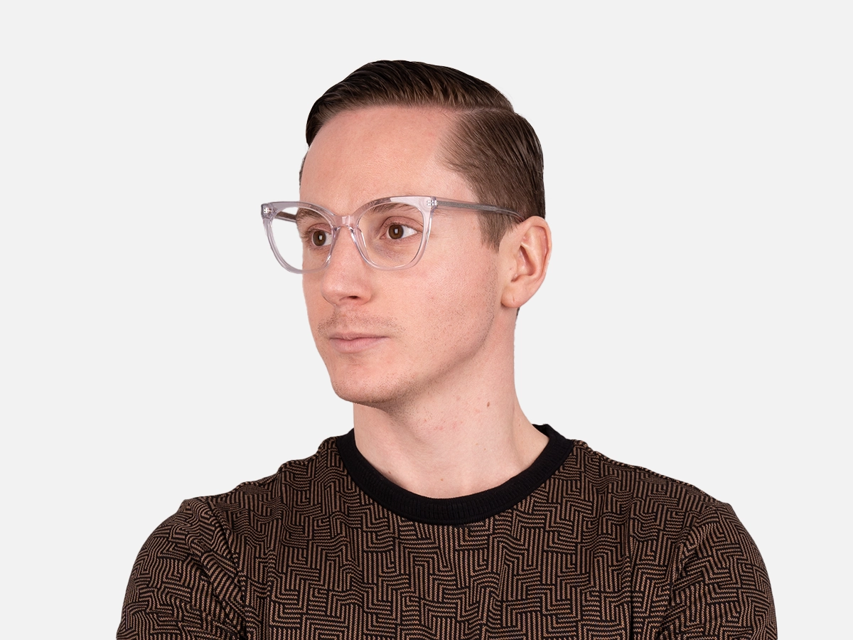 Crystal Clear Cat Eye Two Tone Glasses-41