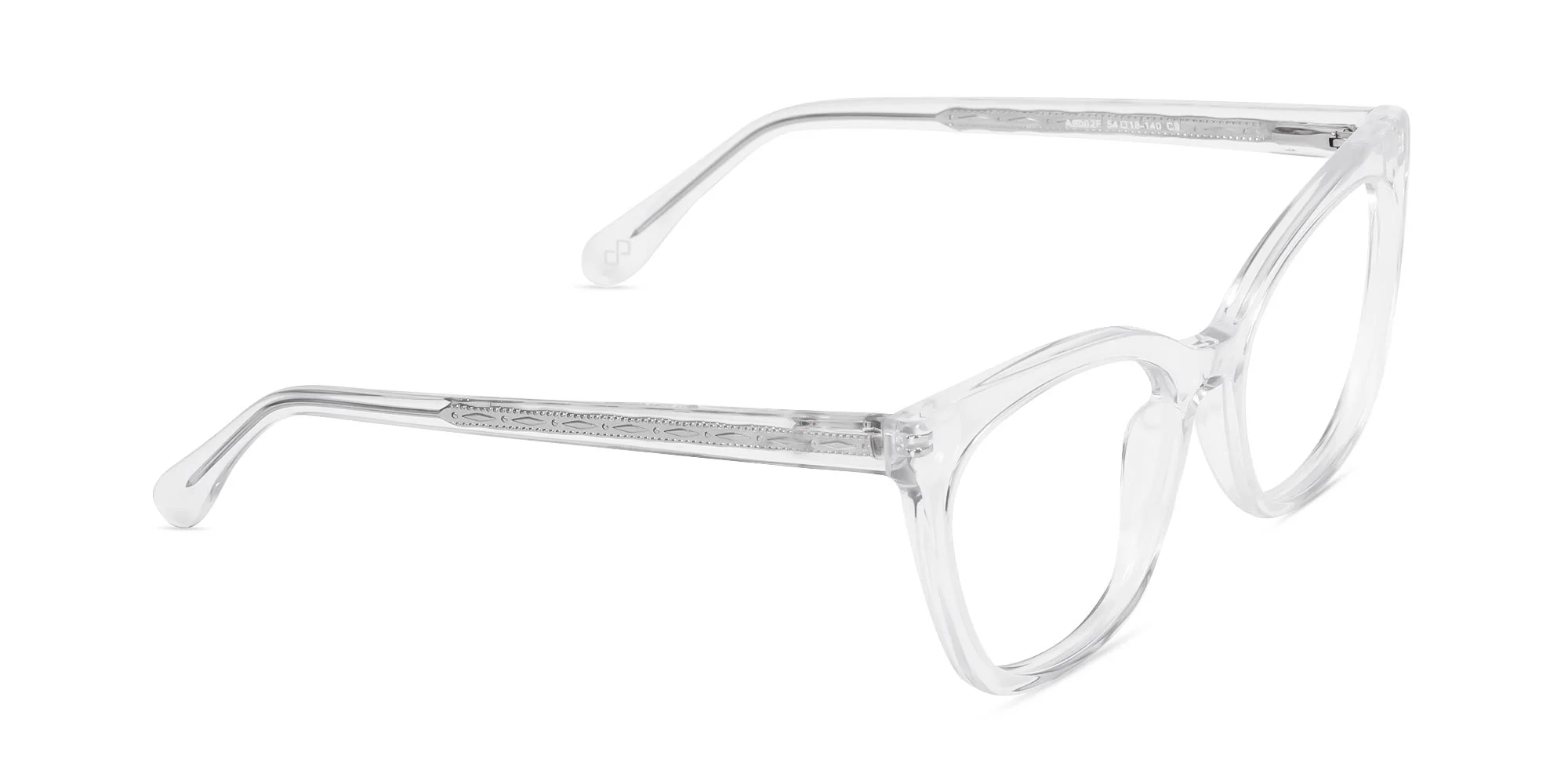 Crystal Clear Cat Eye Two Tone Glasses-2