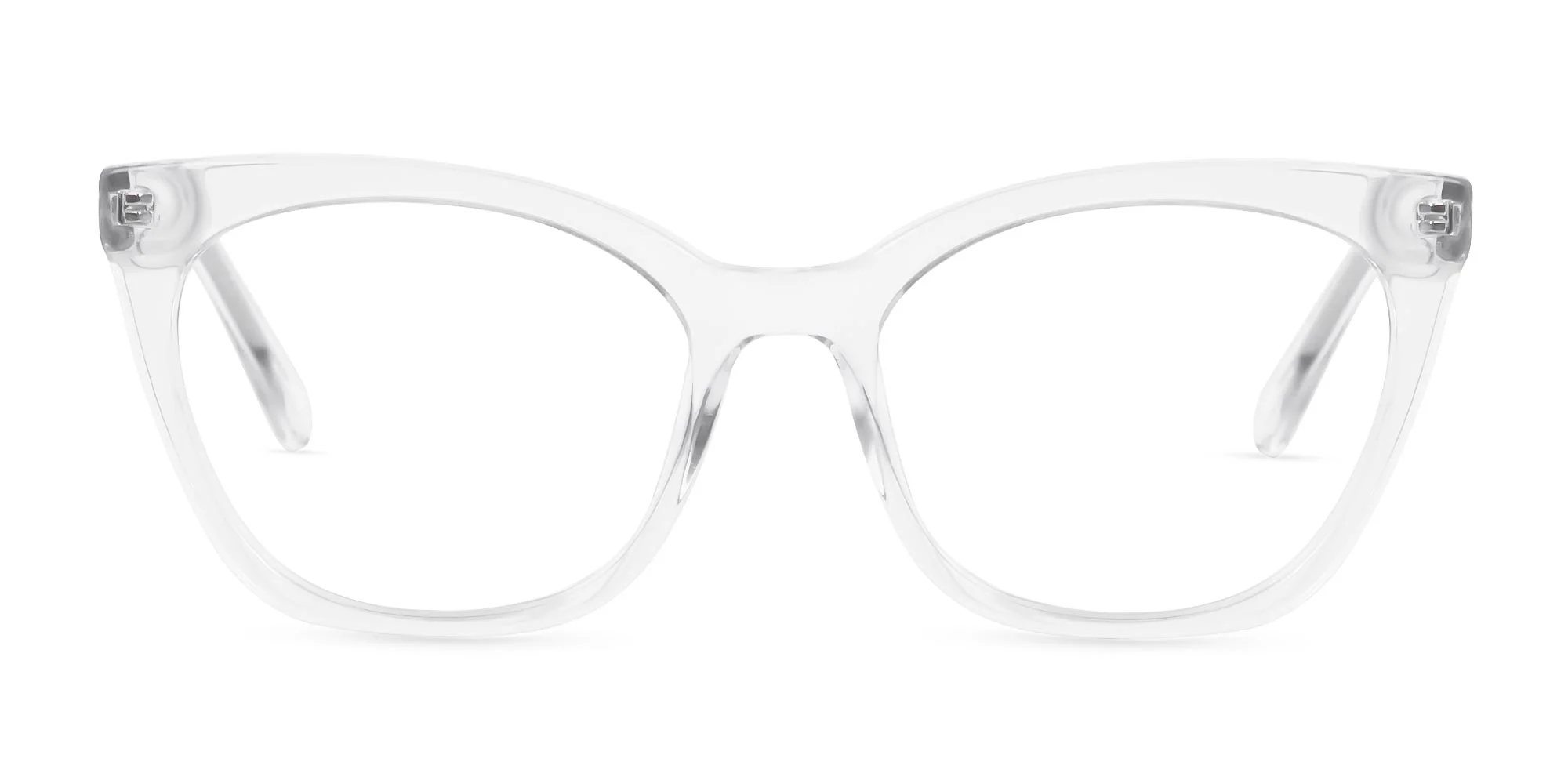 Crystal Clear Cat Eye Two Tone Glasses-1
