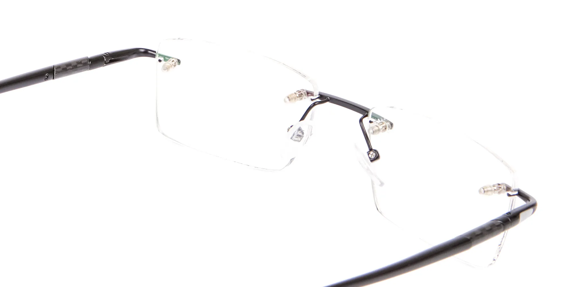 Latest Black Rimless Rectangular Glasses UK -2