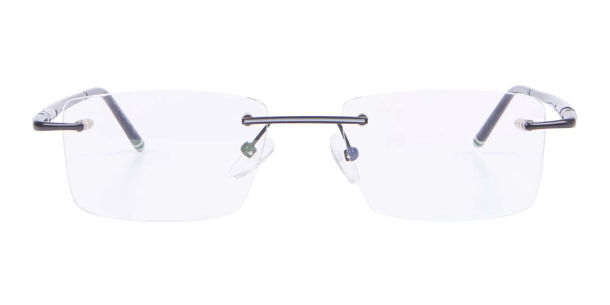 T8524R/BL - Black Titanium Glasses in Rimless and Rectangular