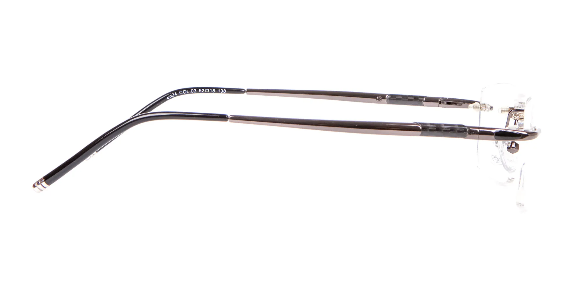 Gunmetal Rimless Lightweight Glasses Online-2