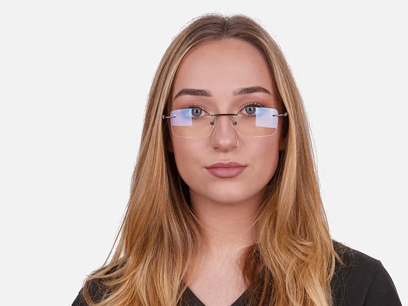 Gunmetal Rimless Lightweight Glasses Online-2