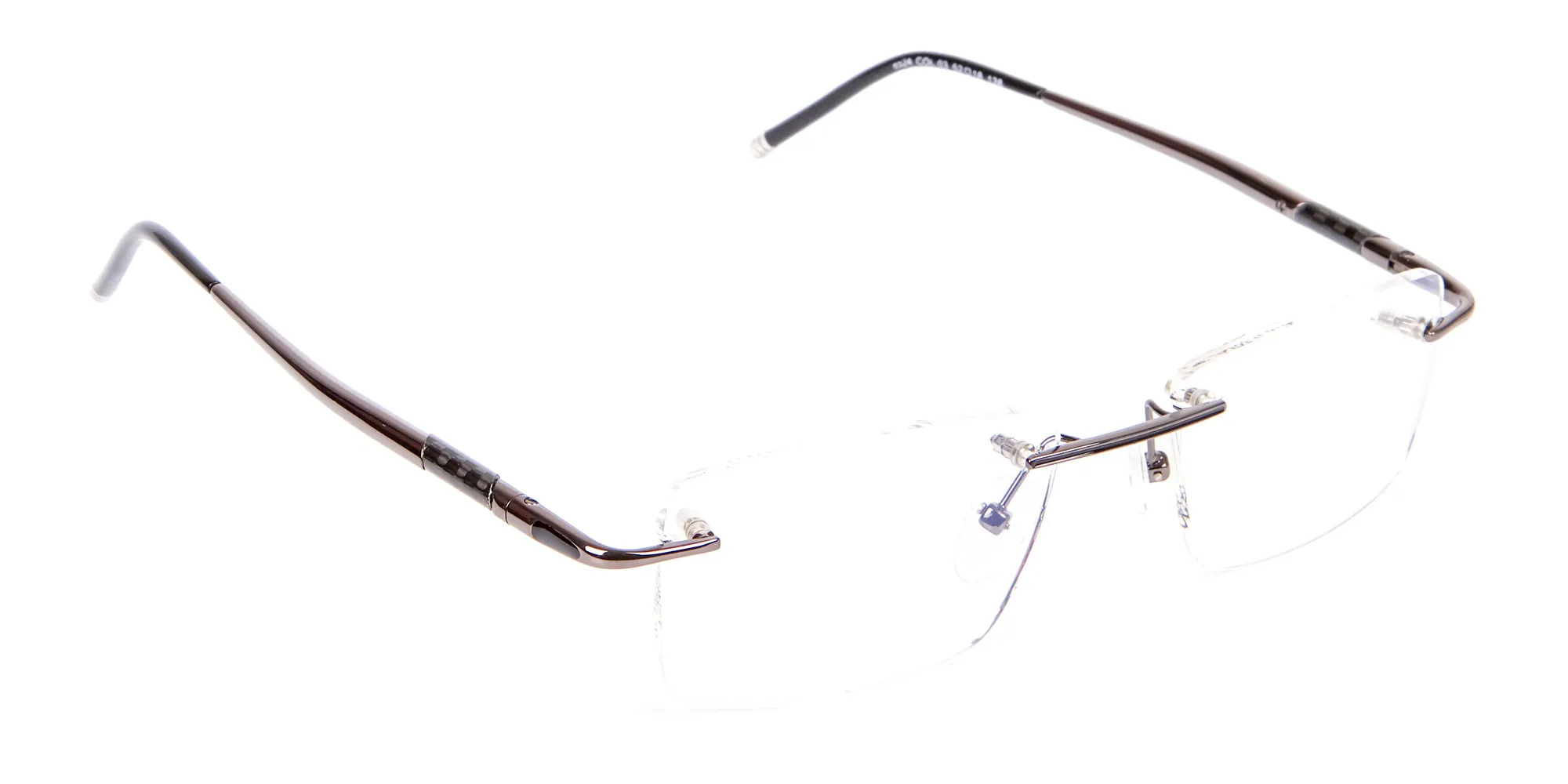 Gunmetal Rimless Lightweight Glasses Online-2