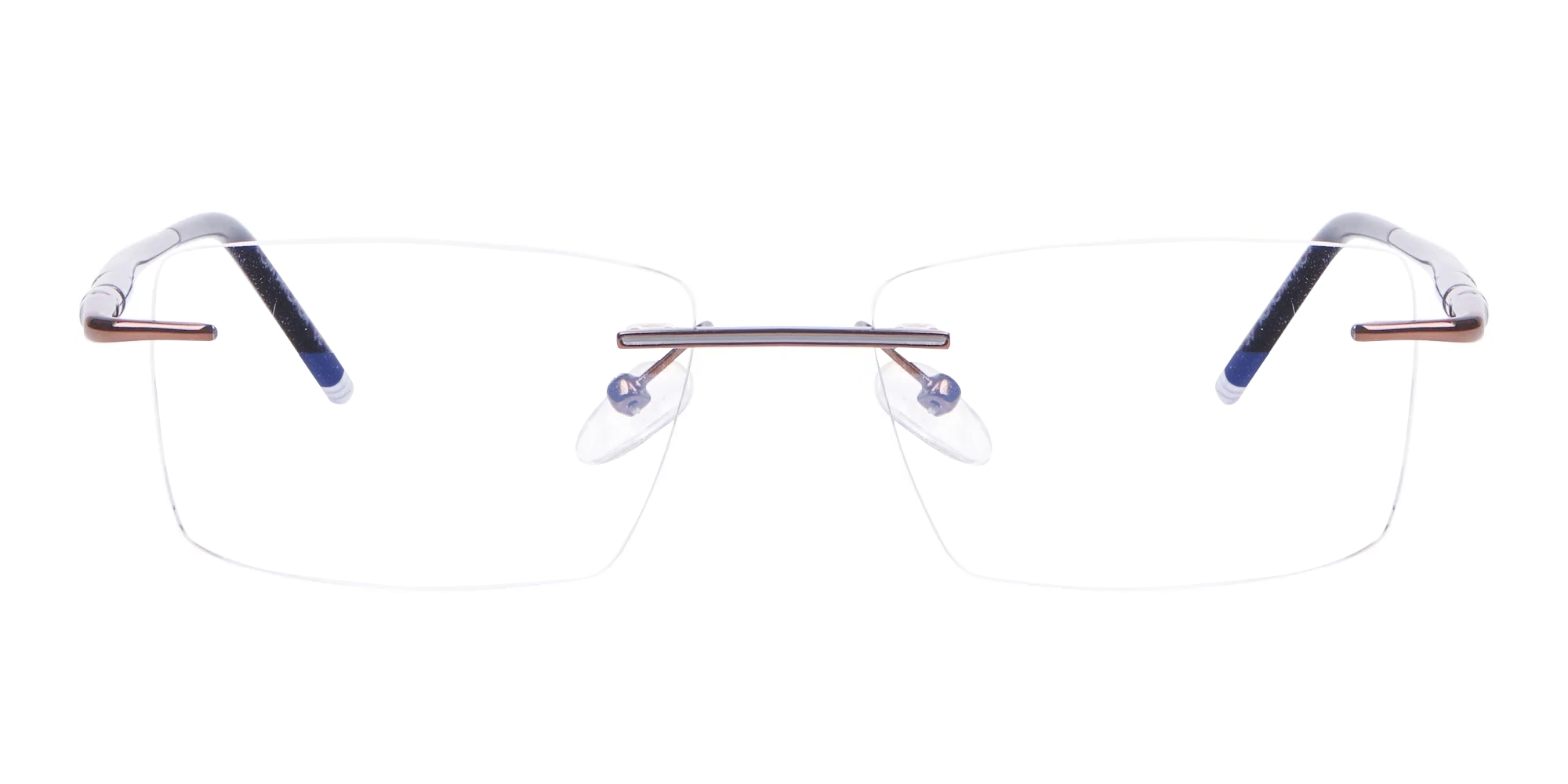 Glossy Brown Metal Rimless Online UK-1